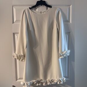 Sail to Sable Elegant Cream Ruffle Dress